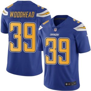 Chargers #39 Danny Woodhead Electric Blue Stitched Limited Rush Nike Jersey