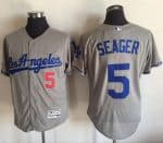 Dodgers #5 Corey Seager Grey Flexbase Authentic Collection Road Stitched Jersey