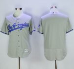 Dodgers Blank Grey Flexbase Authentic Collection Road Stitched Jersey