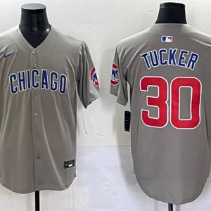 Chicago Cubs #30 Kyle Tucker Gray Limited Stitched Jersey