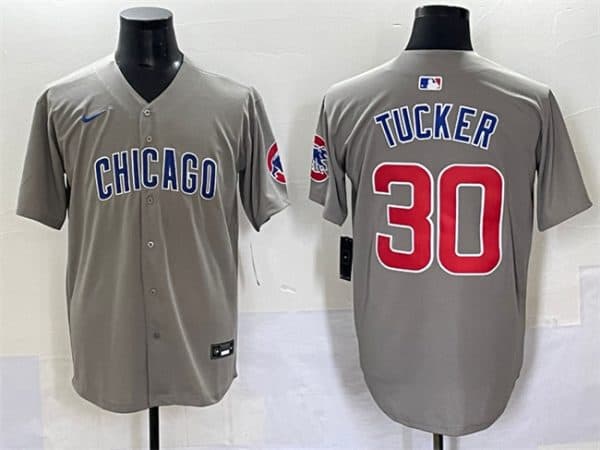 Chicago Cubs #30 Kyle Tucker Gray Limited Stitched Jersey