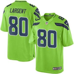 Seahawks #80 Steve Largent Green Stitched Limited Rush Nike Jersey
