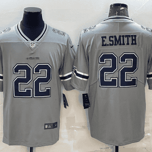 Dallas Cowboys #22 Emmitt Smith Grey Inverted Edition Stitched Jersey