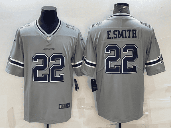 Dallas Cowboys #22 Emmitt Smith Grey Inverted Edition Stitched Jersey