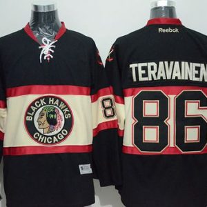 Blackhawks #86 Teuvo Teravainen Black New Third Stitched Jersey