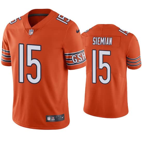Chicago Bears #15 Trevor Siemian Orange Vapor Untouchable Limited Stitched Jersey