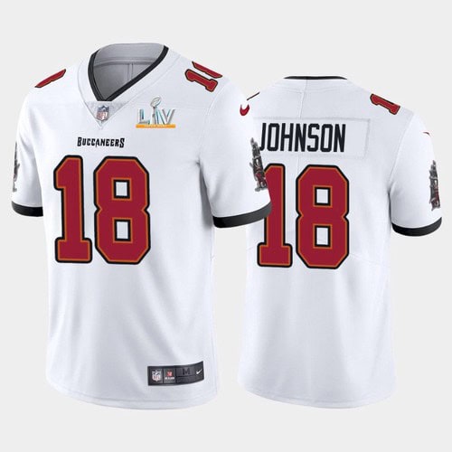 Tampa Bay Buccaneers #18 Tyler Johnson White 2021 Super Bowl LV Limited Stitched Jersey
