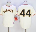 Giants #44 Willie McCovey Cream Cool Base Stitched Jersey