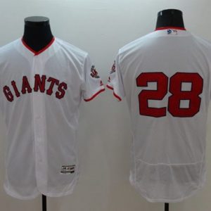 Giants #28 Buster Posey White Fashion Stars Stripes Flexbase Authentic Stitched Jerseys