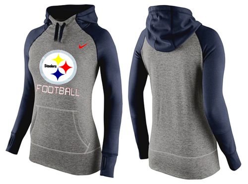 Nike Pittsburgh Steelers Performance Hoodie Grey Dark Blue_1
