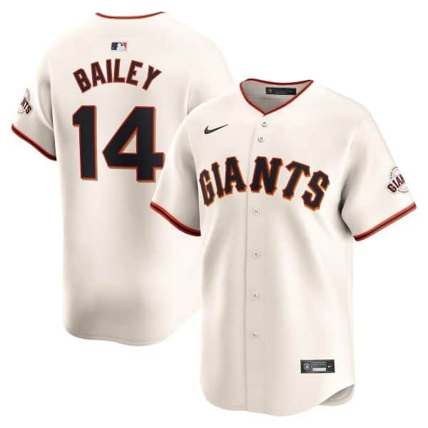 San Francisco Giants #14 Patrick Bailey Cream 2024 Home Limited Stitched Jersey