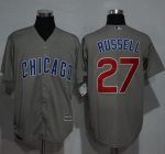 Cubs #27 Addison Russell Grey New Cool Base Stitched Jersey