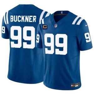 Indianapolis Colts #99 DeForest Buckner Blue 2024 F.U.S.E. With 4-Star C Patch Vapor Limited Stitched Jersey