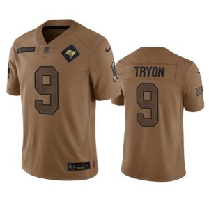 Tampa Bay Buccaneers #9 Joe Tryon 2023 Brown Salute To Service Limited Stitched Jersey