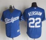 Dodgers #22 Clayton Kershaw Blue New Cool Base Stitched Jersey