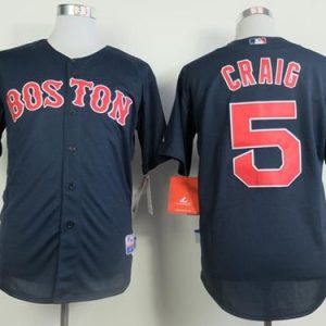Red Sox #5 Allen Craig Dark Blue Cool Base Stitched Jersey