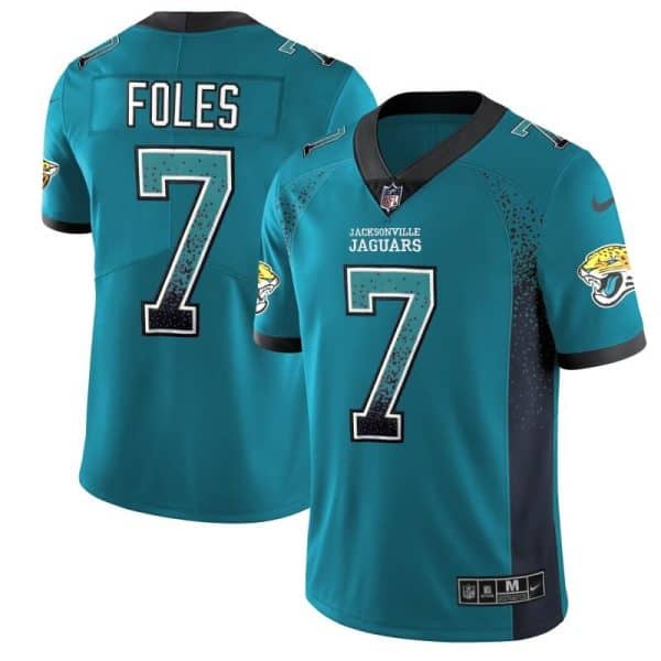 Jacksonville Jaguars #7 Nick Foles Teal Drift Fashion Color Rush Limited Stitched Jersey