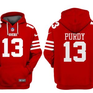 San Francisco 49ers #13 Brock Purdy Red Alternate Pullover Hoodie