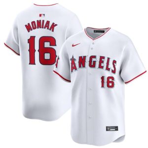 Los Angeles Angels #16 Mickey Moniak White Home Limited Stitched Jersey