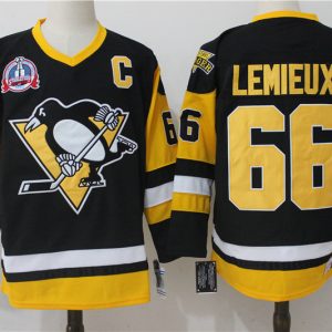 Pittsburgh Penguins #66 Mario Lemieux Black Throwback CCM Stitched Jersey