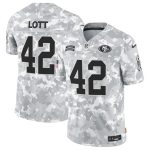 San Francisco 49ers #42 Ronnie Lott 2024 F.U.S.E. Arctic Camo Salute To Service Limited Stitched Jersey