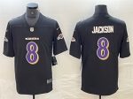 Baltimore Ravens #8 Lamar Jackson Black Vapor Limited Stitched Jersey