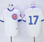 Cubs #17 Kris Bryant White 1988 Turn Back The Clock Stitched Jersey