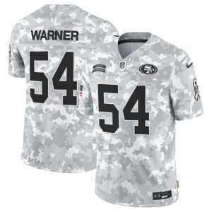 San Francisco 49ers #54 Fred Warner 2024 F.U.S.E. Arctic Camo Salute To Service Limited Stitched Jersey