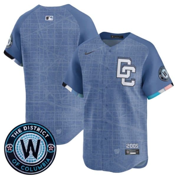 Washington Nationals Blank Blue 2025 City Connect Limited Stitched Jersey