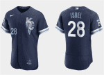 Kansas City Royals #28 Kyle Isbel Navy City Connect Flex Base Stitched Jersey