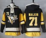 Pittsburgh Penguins Custom Black Alternate Sawyer Hooded Sweatshirt Stitched Jersey