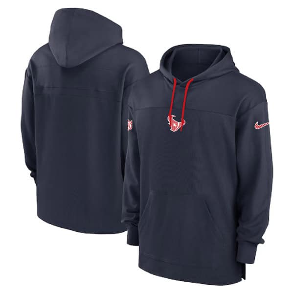 Houston Texans Navy Performance Pullover Hoodie