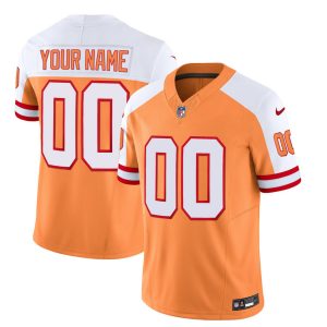 Tampa Bay Buccaneers Custom 2023 F.U.S.E.White Gold Throwback Limited Stitched Jersey