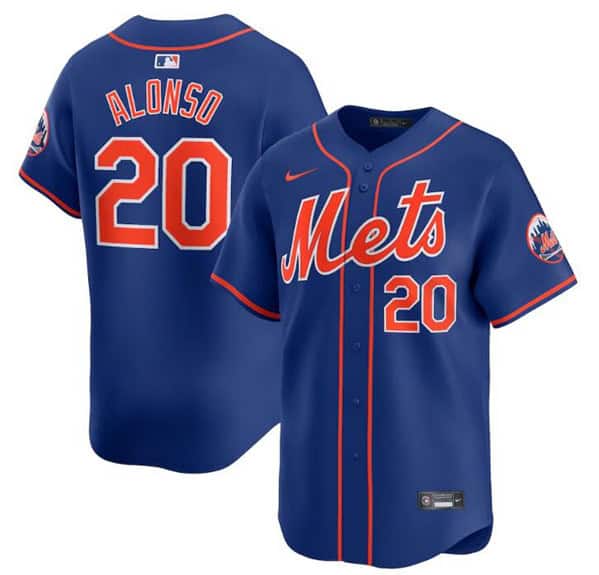 New York Mets #20 Pete Alonso Royal 2024 Alternate Limited Stitched Jersey