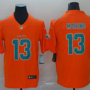 Miami Dolphins #13 Dan Marino Orange Inverted Legend Stitched Jersey