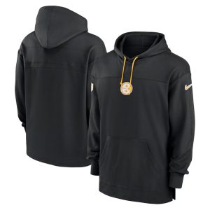 Pittsburgh Steelers Black Performance Pullover Hoodie