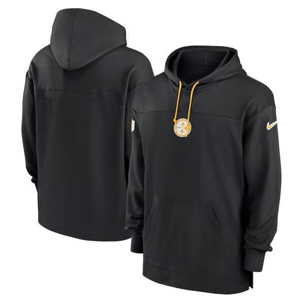 Pittsburgh Steelers Black Performance Pullover Hoodie