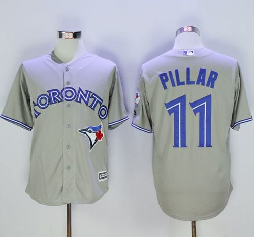 Blue Jays #11 Kevin Pillar Grey New Cool Base 40th Anniversary Stitched Jersey