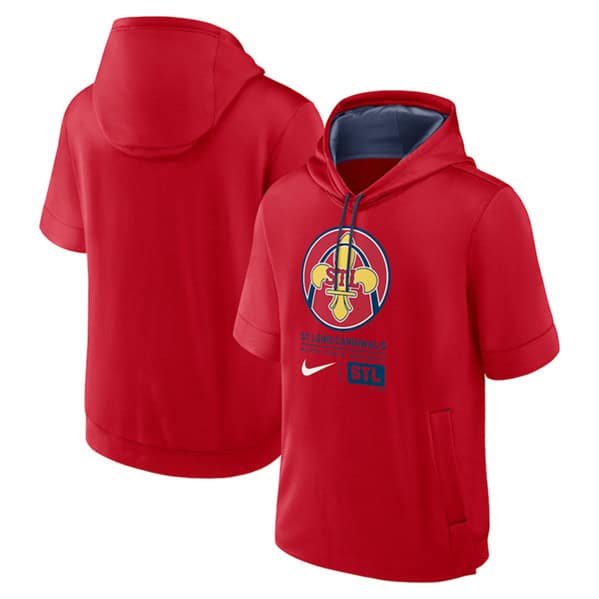 St. Louis Cardinals Red City Connect Short Sleeve Pullover Hoodie