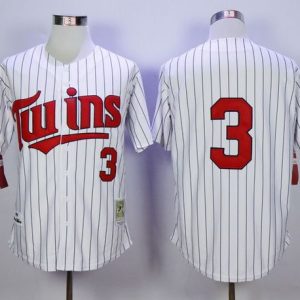 Mitchell And Ness 1991 Twins #3 Harmon Killebrew White(Blue Strip) Throwback Stitched Jersey