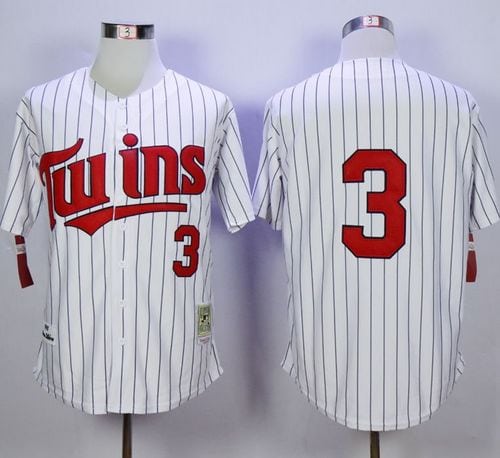 Mitchell And Ness 1991 Twins #3 Harmon Killebrew White(Blue Strip) Throwback Stitched Jersey