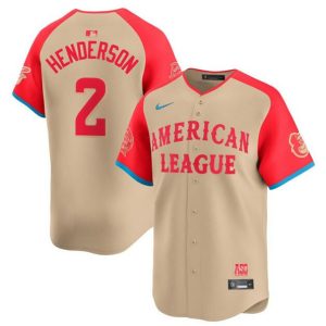 National League #2 Gunnar Henderson Cream 2024 All-Star Limited Stitched Jersey