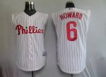 Phillies #6 Ryan Howard White(Red Strip) Vest Style Stitched Jersey