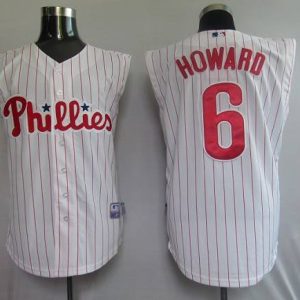 Phillies #6 Ryan Howard White(Red Strip) Vest Style Stitched Jersey