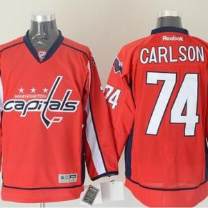 Capitals #74 John Carlson Red Stitched Jersey