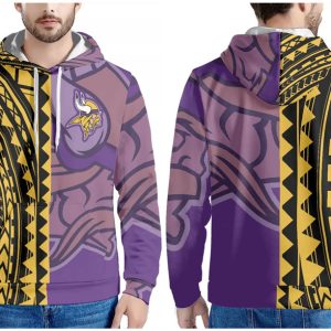 Minnesota Vikings Gold Black Purple Pullover Hoodie