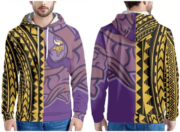 Minnesota Vikings Gold Black Purple Pullover Hoodie