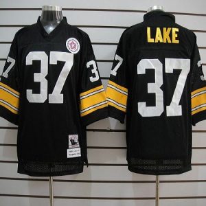 Mitchell And Ness Steelers #37 Carnell Lake Black Stitched Jersey