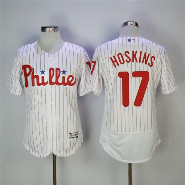 Philadelphia Phillies #17 Rhys Hoskins White Flexbase Stitched Jersey