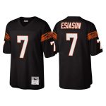 Cincinnati Bengals #7 Boomer Esiason Black Throwback Legacy Stitched Jersey